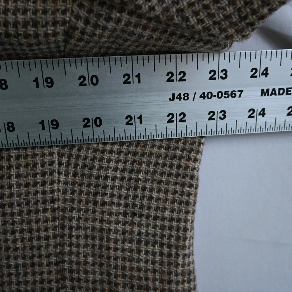 Vtg Levis 44R Brown‎ Blanketweave Tweed 100% Wool Mens Blazer Sport Coat Jacket - Picture 7 of 12